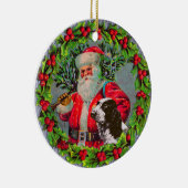 Santa met Springer Spaniel Ornament (Rechts)