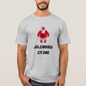 Santa met tekst Julenissen er død T-shirt (Voorkant)
