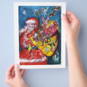 SANTA MET TOYS, GIFTS SACK Kerstmis Flyer (Hand)