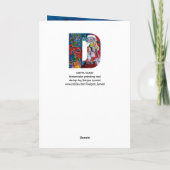 SANTA MET VIOLIN D MONOGRAM FEESTDAGEN KAART (Achterkant)