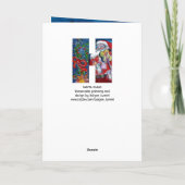 SANTA MET VIOLIN H MONOGRAM FEESTDAGEN KAART (Achterkant)