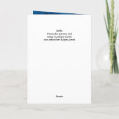 SANTA MET VIOLIN MONOGRAM FEESTDAGEN KAART (Achterkant)