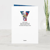 SANTA MET VIOLIN MONOGRAM FEESTDAGEN KAART (Achterkant)