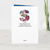 SANTA MET VIOLIN S MONOGRAM FEESTDAGEN KAART (Achterkant)