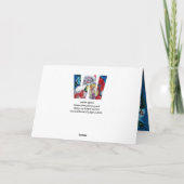 SANTA MET VIOLIN W MONOGRAM FEESTDAGEN KAART (Achterkant)