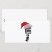 santa-microfoon feestdagenkaart (Voorkant / Achterkant)