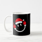 Santa Middle Finger Flip Off _ Christmas Profanity Koffiemok (Links)