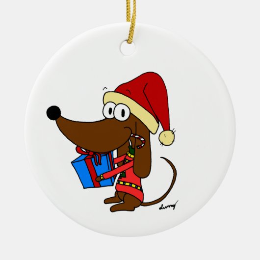  Santa Midge Keramisch Ornament (Voorkant)