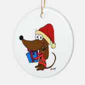  Santa Midge Keramisch Ornament (Links)