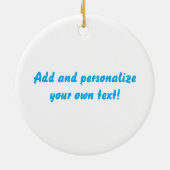  Santa Midge Keramisch Ornament (Achterkant)