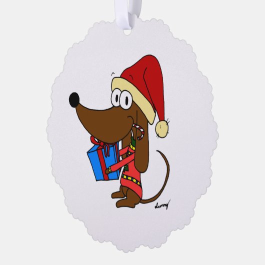 Santa Midge  Papier Ornament Kaart (Links)
