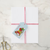 Santa Milk Cookies Draken Cadeaulabel (Met Touw)