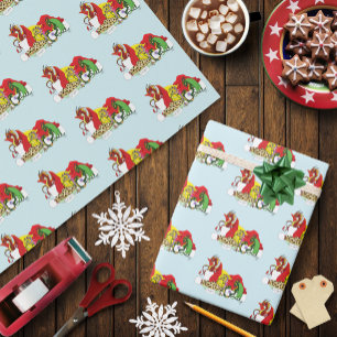 Santa Milk Cookies Draken Cadeaupapier
