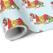 Santa Milk Cookies Draken Cadeaupapier (Rol Hoek)