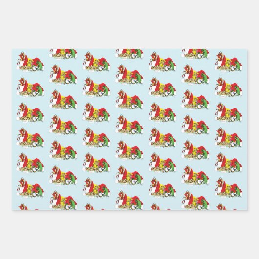 Santa Milk Cookies Draken Inpakpapier Vel (Voorkant 2)