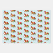 Santa Milk Cookies Draken Inpakpapier Vel (Voorkant)