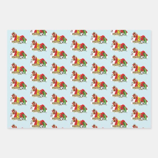 Santa Milk Cookies Draken Inpakpapier Vel (Voorkant)