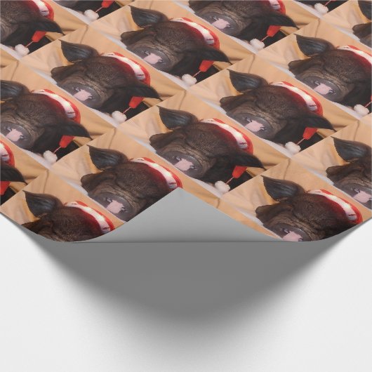 Santa Mini Pig Cadeaupapier (Hoek)
