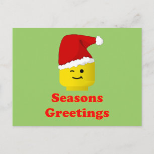 Santa Minifig Seasons Groeten Feestdagenkaart