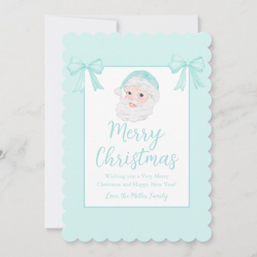  Santa Mint Pet gepersonaliseerd Feestdagenkaart (Voorkant)