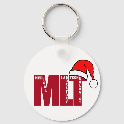 Santa MLT - CHRISTMAS MEDICAL LABORATORY TECH Sleutelhanger (Voorkant)