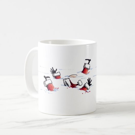 Santa Mob Hit koffie mok (Voorkant links)