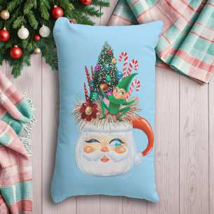 Santa Mok Blauw (lang) Sierkussen Kussen