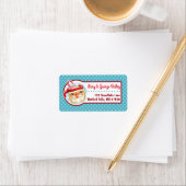 Santa Mok Christmas Kaart Adresetiketten Etiket (Insitu)