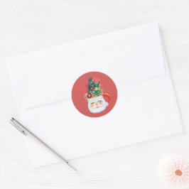 Santa Mok Classic Round Sticker