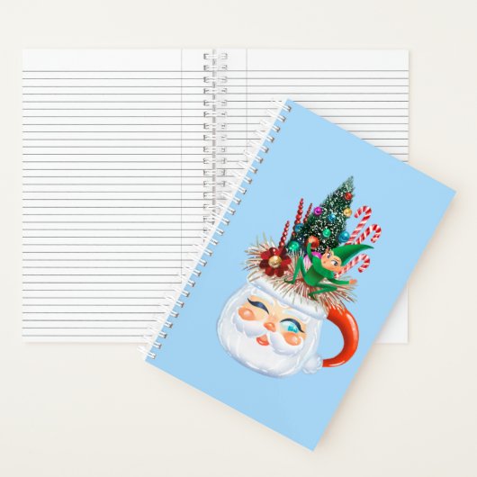  Santa Mok Lichtblauw Notitieboek (Binnen)