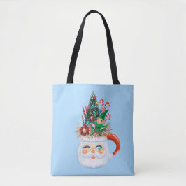 Santa Mok Lichtblauwe Canvas tas