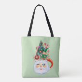 Santa Mok Mint Groene Canvas tas (Achterkant)