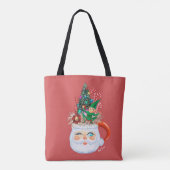 Santa Mok Rode Canvas tas (Achterkant)