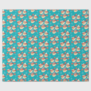 Santa Mokken + Cookies Kerstcadeau inpakpapier