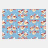 Santa Mokken + Cookies Kerstcadeau inpakpapier (Voorkant 3)