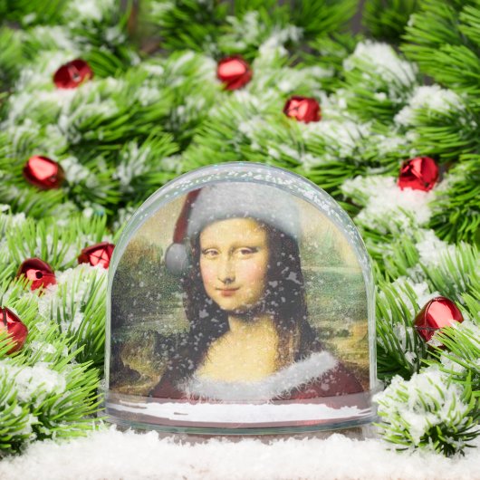 Santa Mona Lisa Merry Christmas Funny Sneeuwbol (Kerstmis)