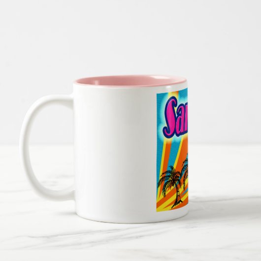 Santa Monica 5 Palm Trees Mok Cup (Links)