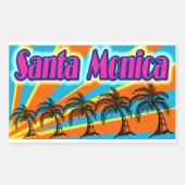 Santa Monica 5 Palm Trees Stickers (Voorkant)