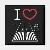 Santa Monica Airport Runway 21 square magnet (Voorkant)