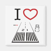 Santa Monica Airport Runway 21 square magnet (Voorkant)