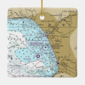 Santa Monica Bay Chart Keramisch Ornament (Achterkant)