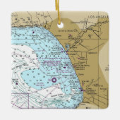 Santa Monica Bay Chart Keramisch Ornament (Voorkant)