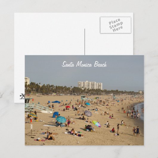 Santa Monica Beach Briefkaart (Voorkant / Achterkant)