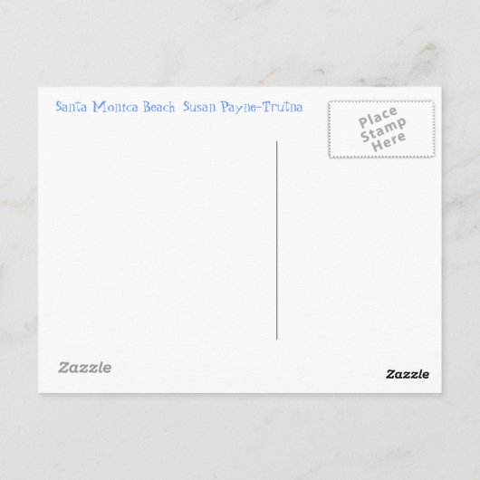 Santa Monica Beach Briefkaart (Achterkant)