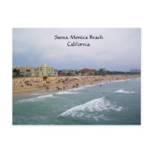 SANTA MONICA BEACH,briefkaart VAN CALIFORNIA