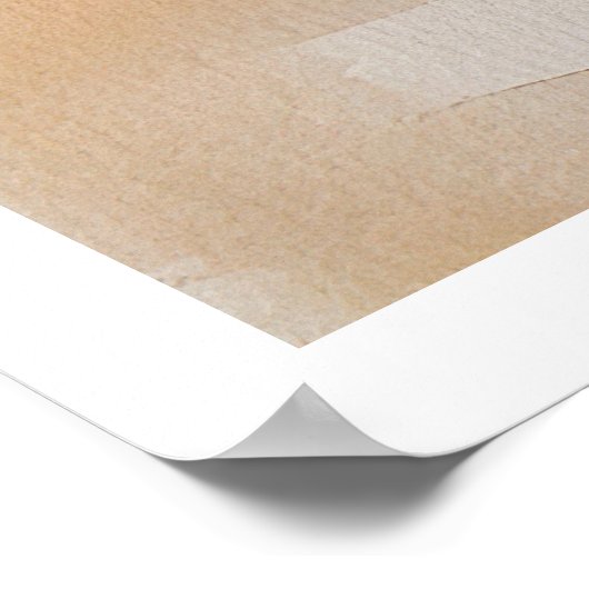 Santa Monica Beach, Ca waterverf schilderij Poster (Hoek)