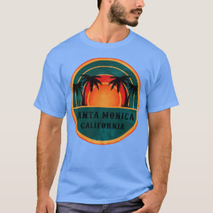 Santa Monica Beach California Beach Retro Sunset T-shirt