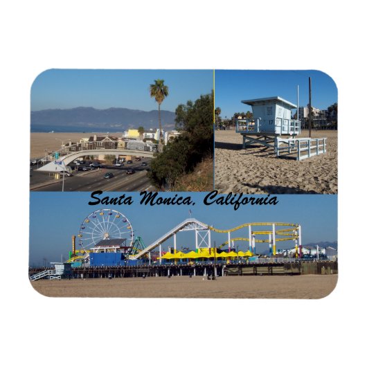 Santa Monica Beach Californië Magneet (Horizontaal)
