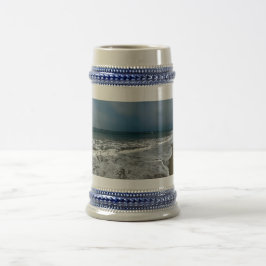 Santa Monica Beach in de herfst. Bierpul