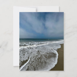 Santa Monica Beach in de herfst. Briefkaart